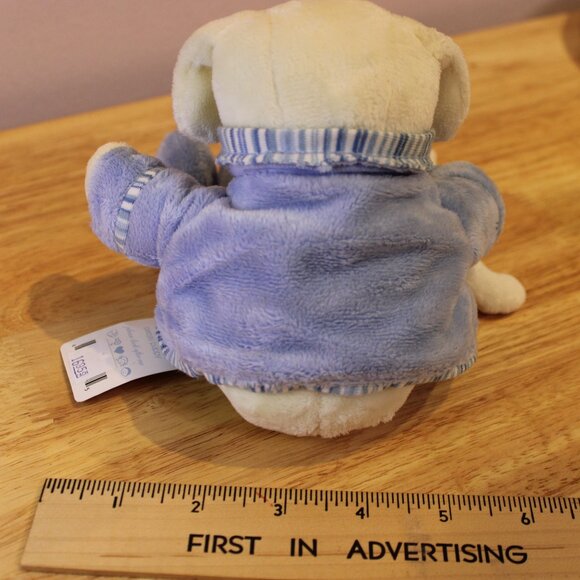 Jellycat Jelly baby pj puppy in blue NWT holding a baby bear ex cond - Picture 4 of 7